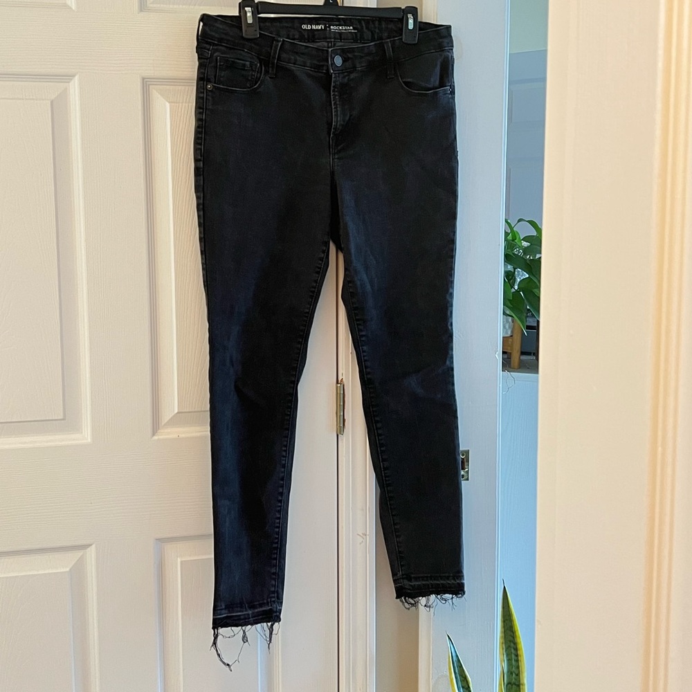Old Navy Rockstar Black Jeans Size 14
